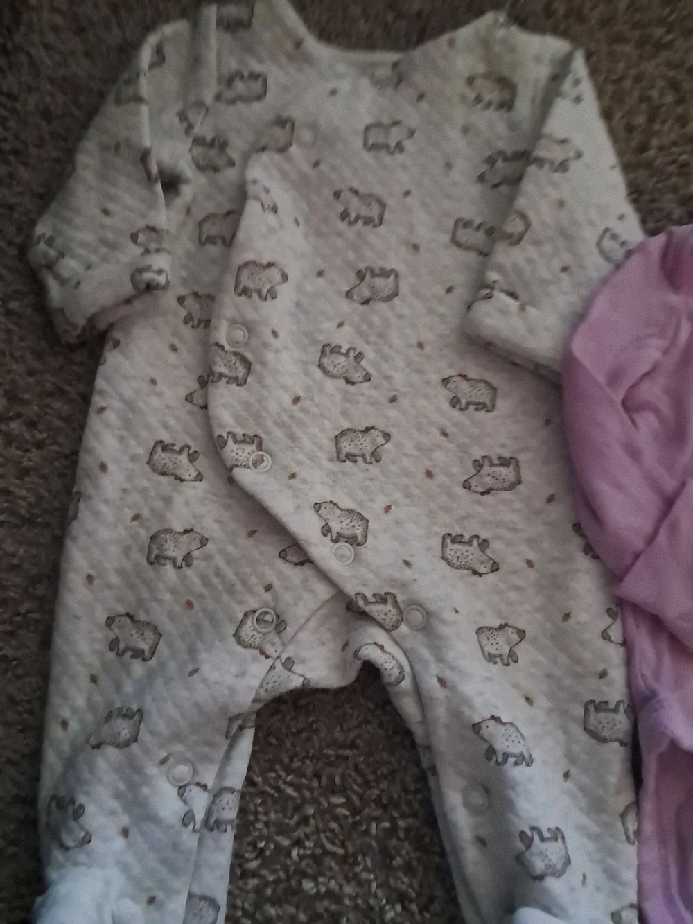 Kids Long-Sleeve One Piece Bodysuit in Lavender